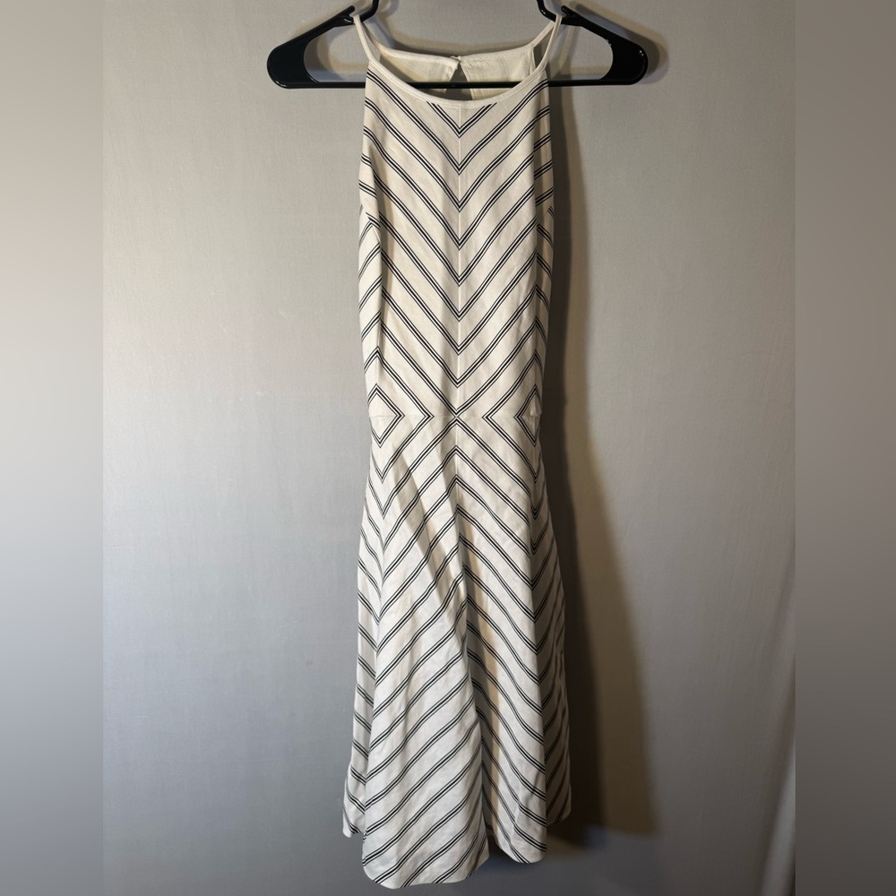 White House Black Market Elegant Black and White Dress